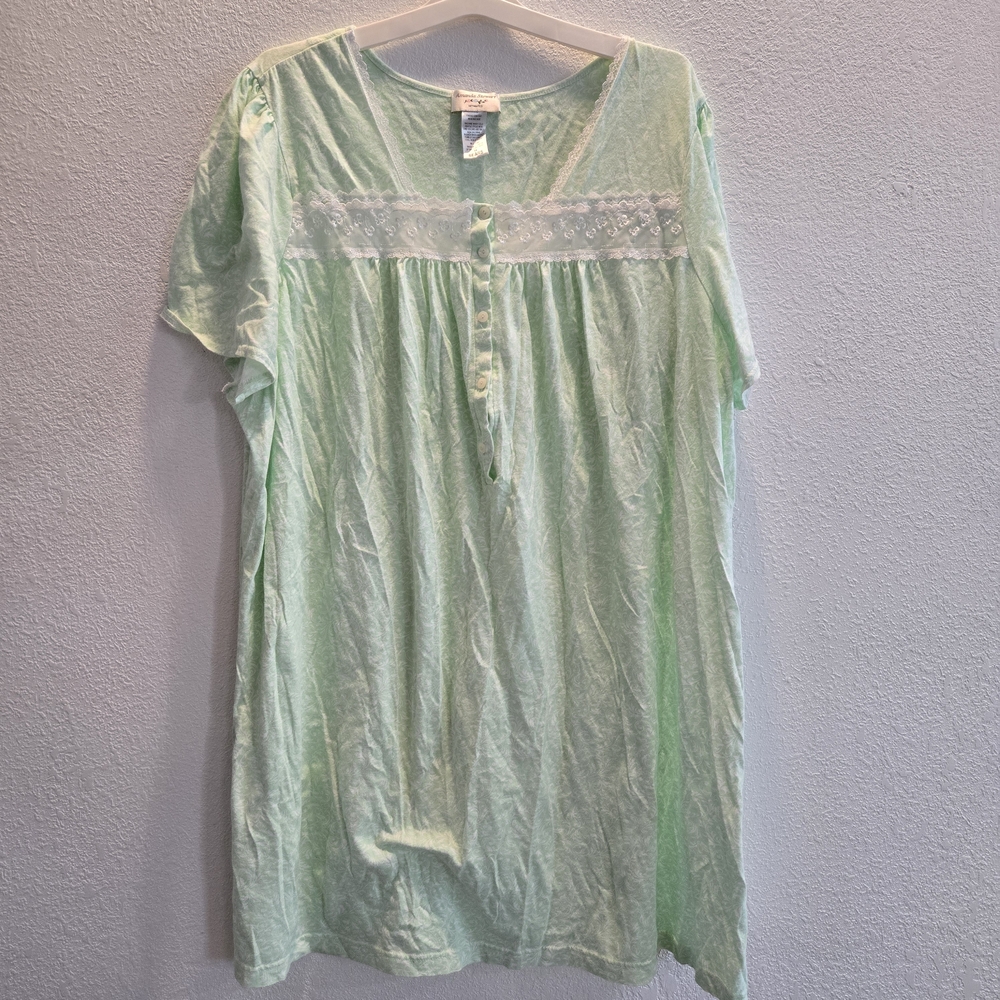 Light Green Lace Detail Nightgown‎